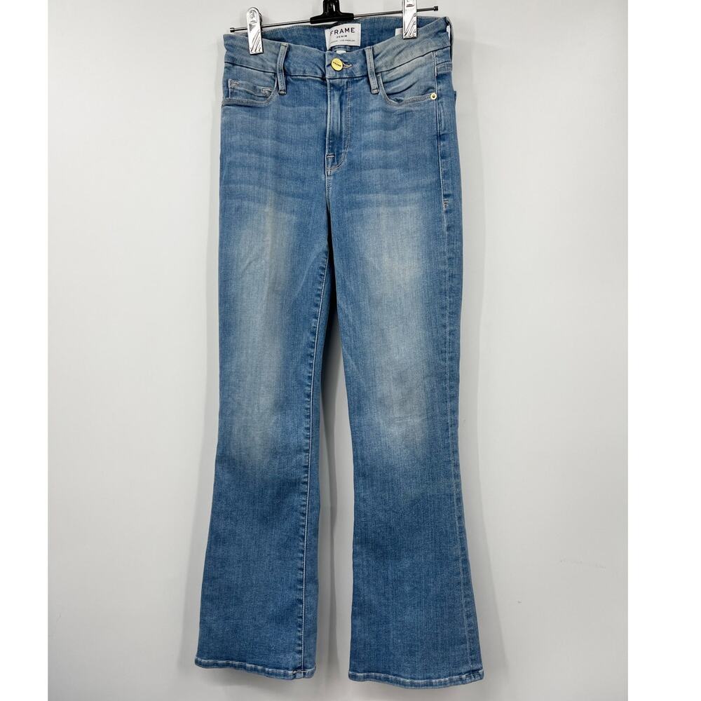 Frame Womens Le Crop Mini Bootcut Jeans Stretch Lupine Blue‎ Size 26